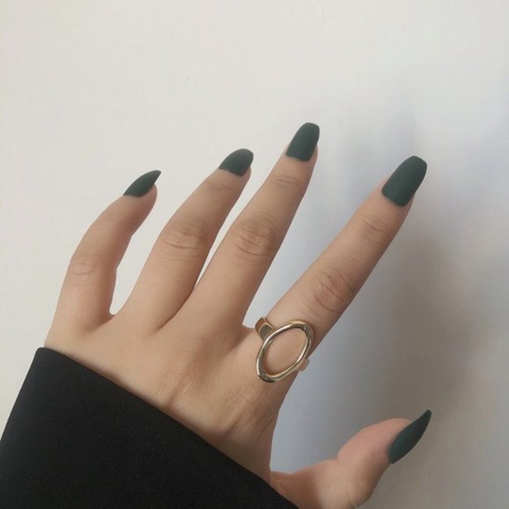 💕Last one Minimalist Oval Round Rings - Picture 3 of 7